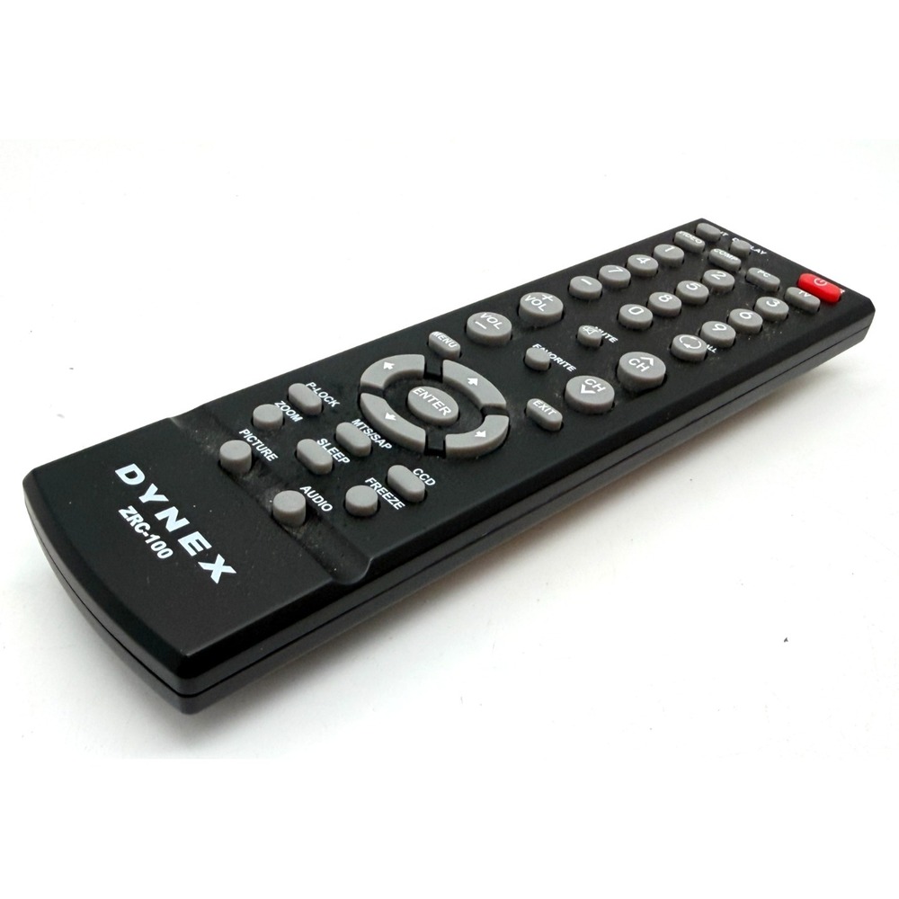 Genuine Dynex ZRC-100 LCD TV Replacement Remote Control Black ZRC100 Tested